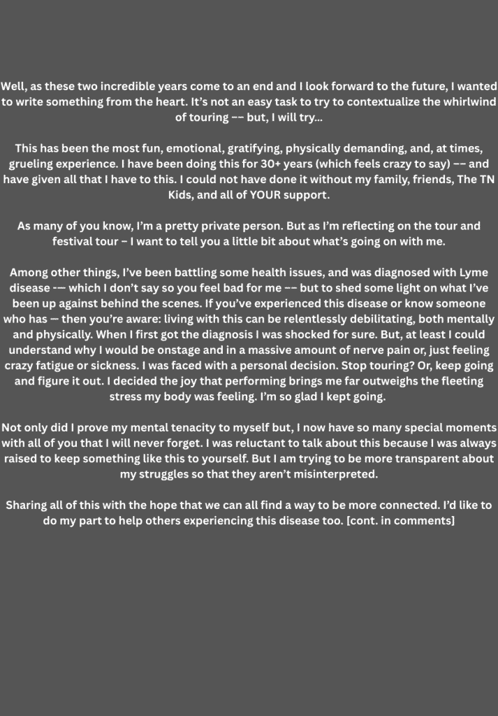 justintimberlake • 328,188 likes Well, as these two incredible years come to an end and I look forward to the future, I wanted to write something from the heart. It’s not an easy task to try to co (1)